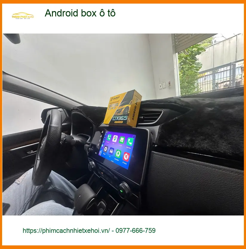 Chị Mai Anh lắp Android box ô tô Hyundai Santa Fe để có giải trí đa phương tiện tại Quận Bình Thạnh ảnh thực tế 2