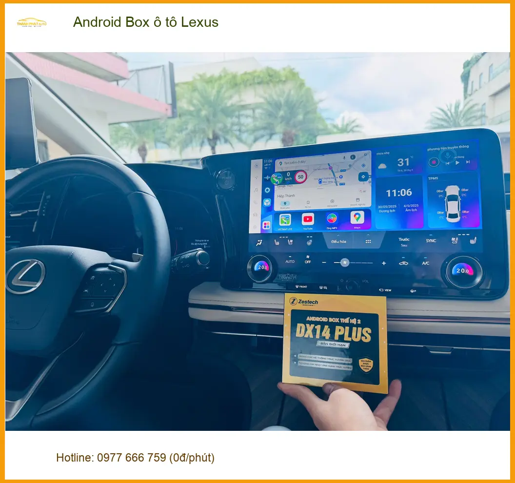 Anh Tú lắp Android Box ô tô Lexus GX460 tại Hóc Môn xem YouTube ảnh thực tế 5