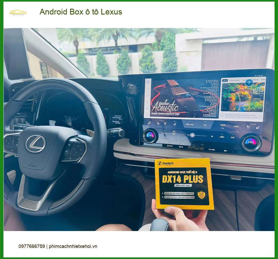 Bác Vinh lắp Android Box ô tô Lexus tại Quận 12 để cháu nhỏ xem phim trên xe ảnh thực tế 3