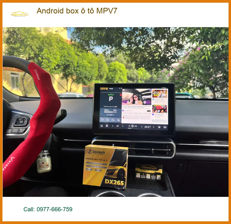 Chị Thảo lắp Android box MPV7 cho Kia Carnival tại Quận Tân Phú vì thường xuyên đi công tác ảnh thực tế 3