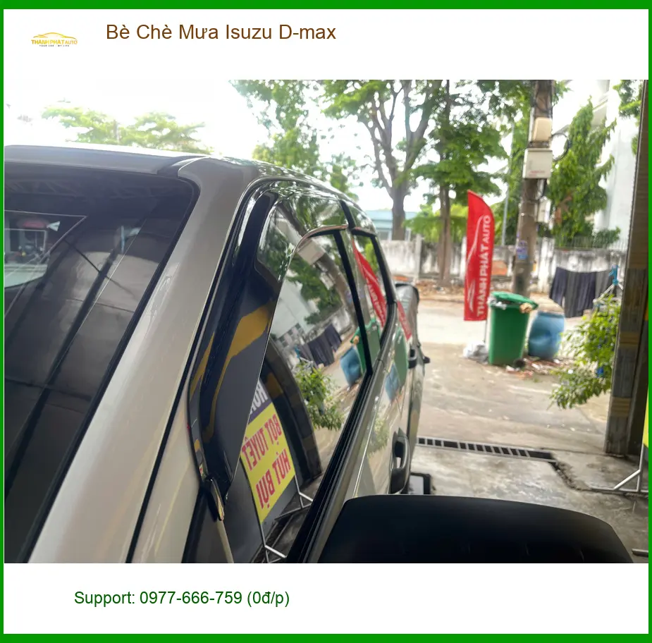 Chú Hưng lắp vè che mưa Isuzu D-max tại Quận Bình Thạnh tránh hắt nước