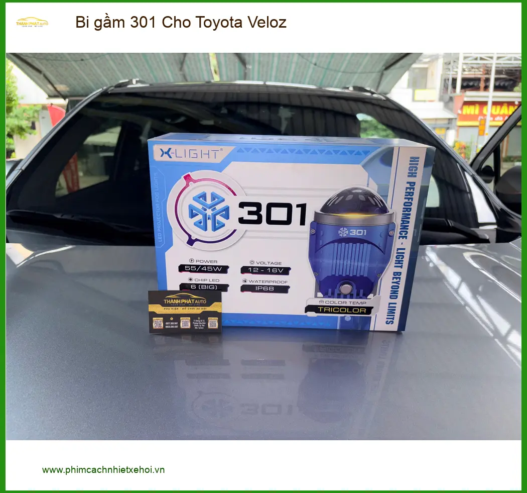 Anh Tuấn lắp bi gầm 301 cho Toyota Veloz tại Hóc Môn vì đèn zin yếu. ảnh thực tế 2