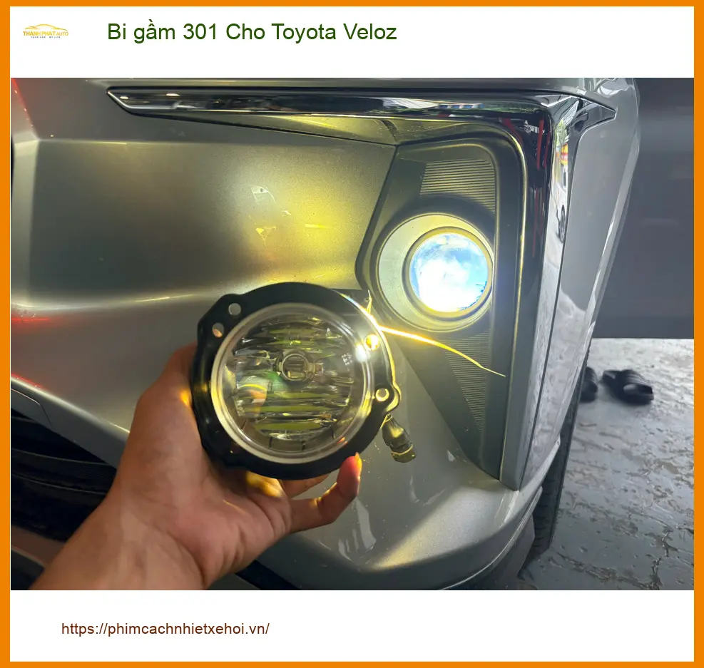 Anh Tuấn lắp bi gầm 301 cho Toyota Veloz tại Hóc Môn vì đèn zin yếu. ảnh thực tế 4
