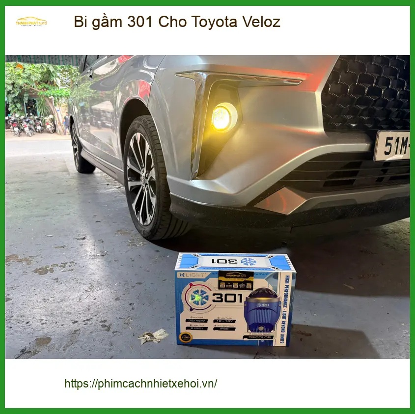 Anh Tuấn lắp bi gầm 301 cho Toyota Veloz tại Hóc Môn vì đèn zin yếu. ảnh thực tế 5