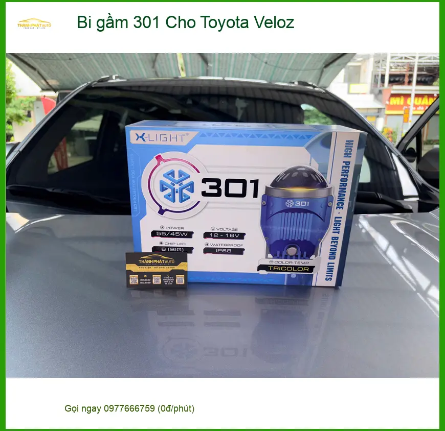 Anh Lâm độ Bi gầm 301 cho Toyota Veloz tại Quận 2 vì đèn zin không đủ sáng