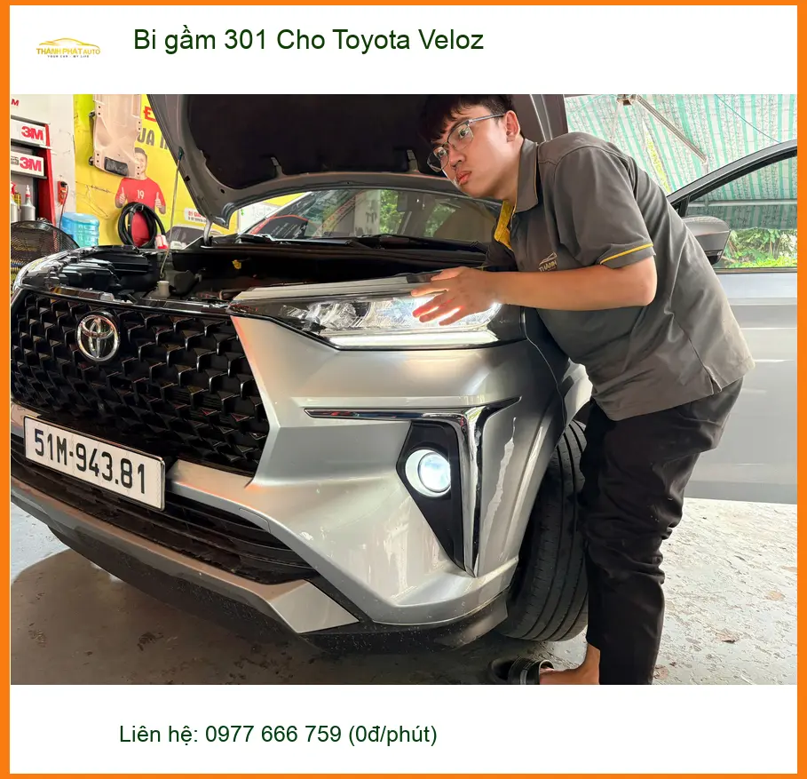 Anh Tùng nâng cấp Bi gầm 301 Cho Toyota Veloz tại Quận Bình Thạnh để đi đêm an toàn hơn ảnh thực tế 2