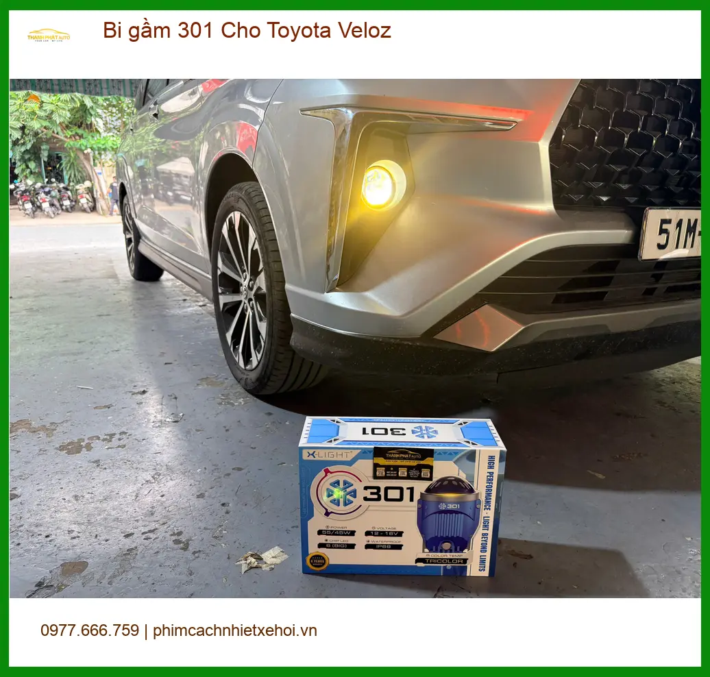 Chú Dũng lắp bi gầm 301 cho Toyota Veloz tại Quận 1, tăng sáng hiệu quả ảnh thực tế 5