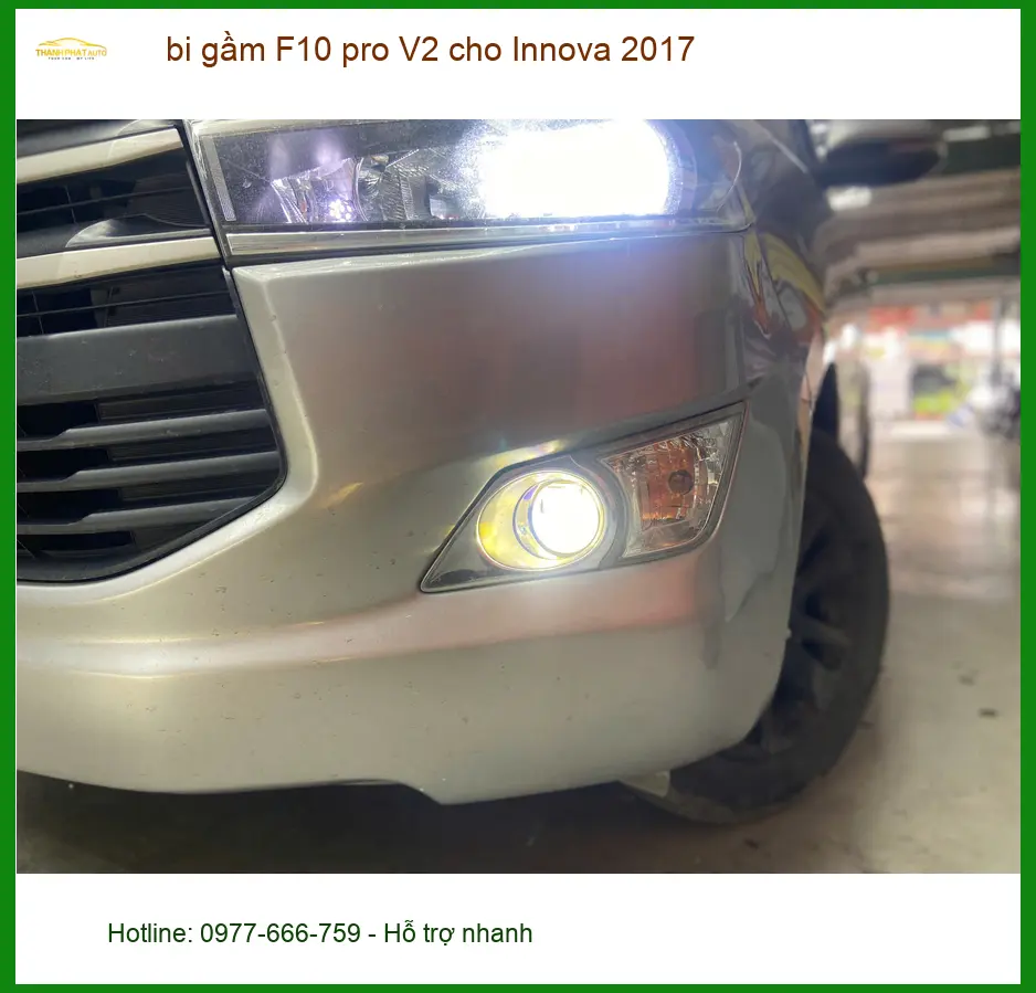 Anh Tuấn lắp bi gầm F10 Pro V2 Innova 2017 tại Quận 8 đi sương mù tốt hơn. ảnh thực tế 3