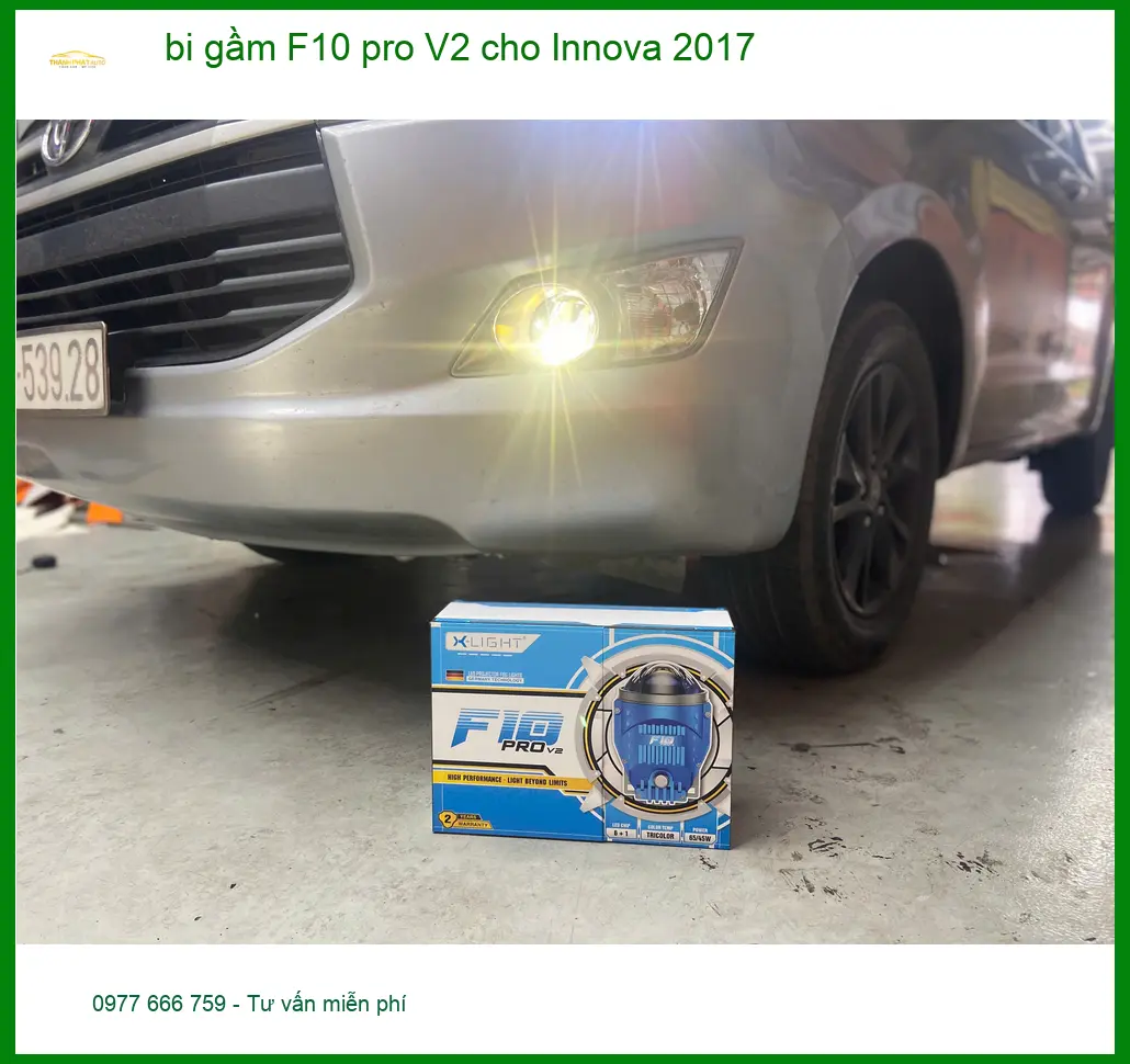 Anh Long độ bi gầm F10 pro V2 cho Innova 2017 đèn zin yếu khi đi đêm Quận 3