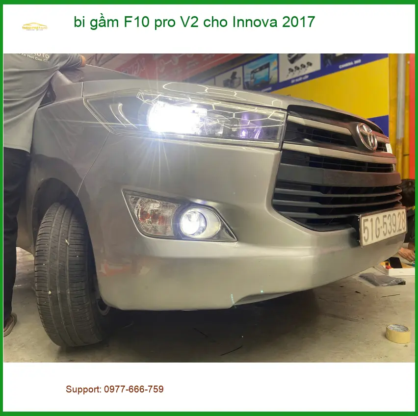 Anh Long độ bi gầm F10 pro V2 cho Innova 2017 đèn zin yếu khi đi đêm Quận 3 ảnh thực tế 3