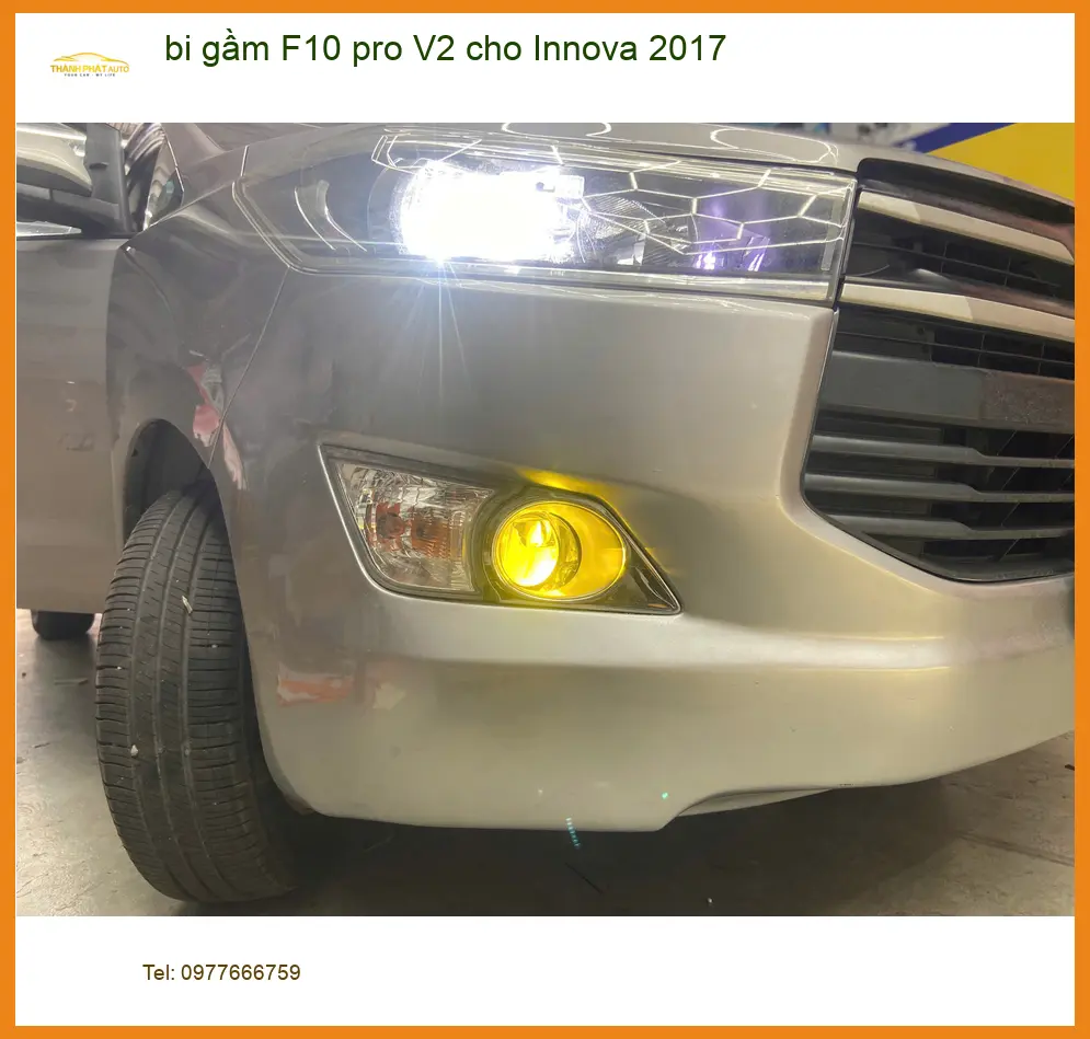 Anh Khang độ bi gầm F10 pro V2 cho Innova 2017 tại Quận Thủ Đức vì đèn zin không đủ sáng khi trời mưa ảnh thực tế 2