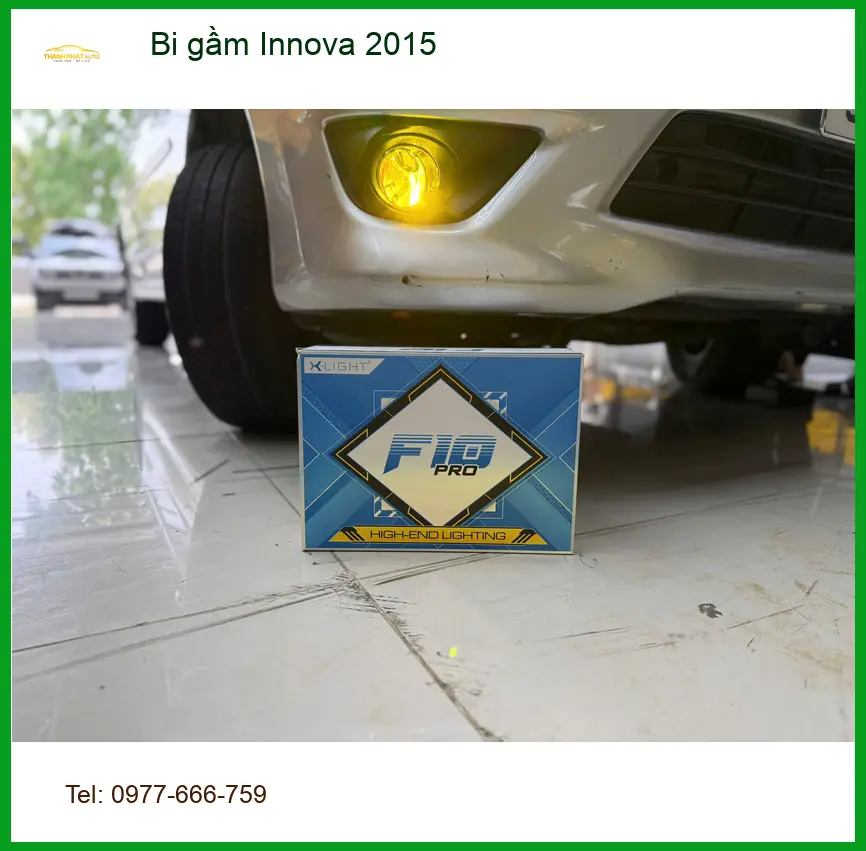 Chú Kiên độ bi gầm cho Innova 2015 tại Gò Vấp, cần sáng hơn khi lái đêm