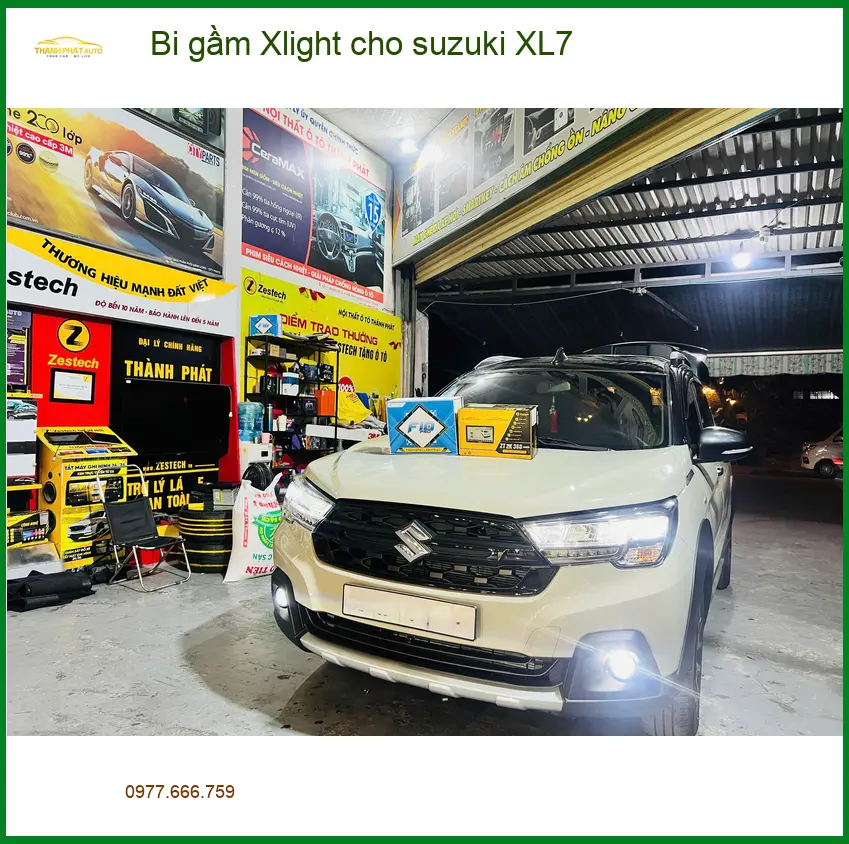 Chú Ba lắp bi gầm Xlight cho Suzuki XL7 Quận 9 vì đèn zin yếu
