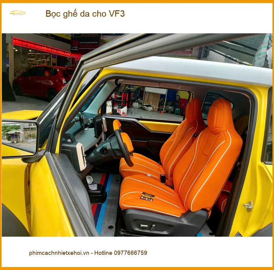 Chị Lan Anh bọc ghế da cho VinFast VF3 tại Quận 7, nâng tầm không gian ảnh thực tế 2