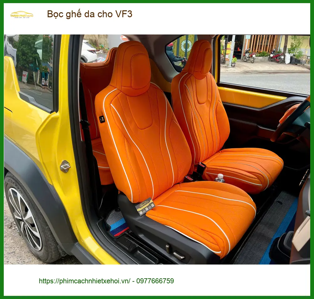 Anh Quang bọc ghế da cho VF3 tại Quận Bình Thạnh để nội thất xe sạch đẹp hơn