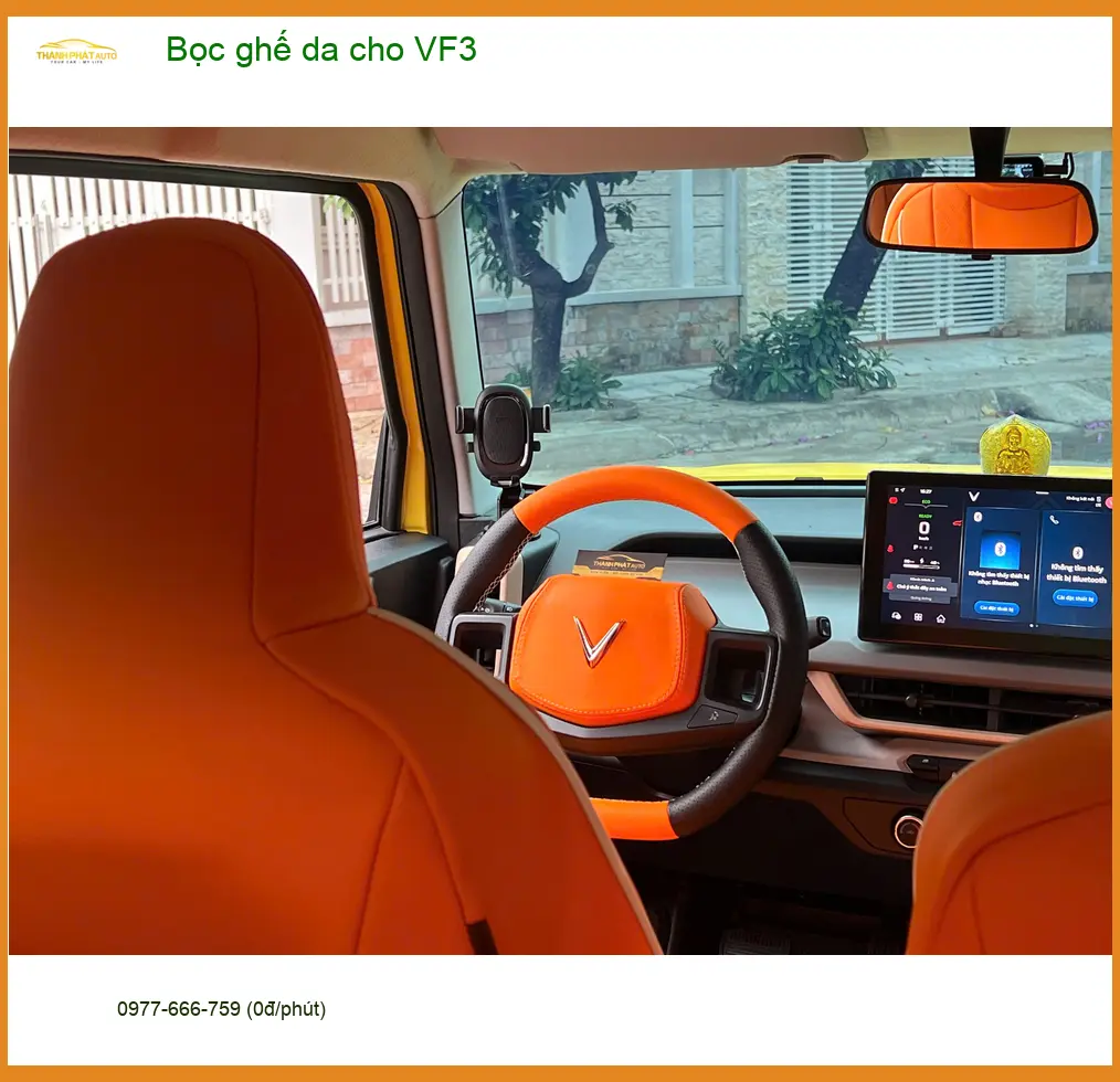 Anh Quang bọc ghế da cho VF3 tại Quận Bình Thạnh để nội thất xe sạch đẹp hơn ảnh thực tế 2