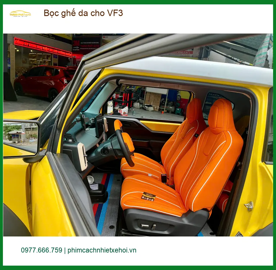 Anh Quang bọc ghế da cho VF3 tại Quận Bình Thạnh để nội thất xe sạch đẹp hơn ảnh thực tế 4