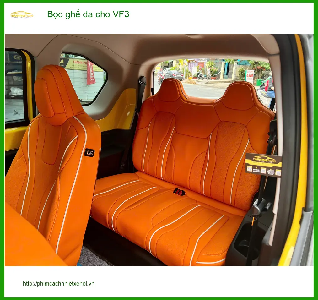 Anh Quang bọc ghế da cho VF3 tại Quận Bình Thạnh để nội thất xe sạch đẹp hơn ảnh thực tế 5