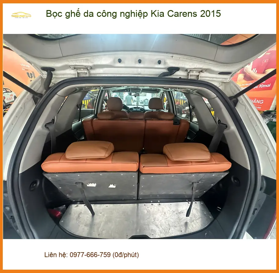 Cô Minh bọc ghế da công nghiệp Kia Carens 2015 Quận Nhà Bè nâng cấp nội thất ảnh thực tế 2