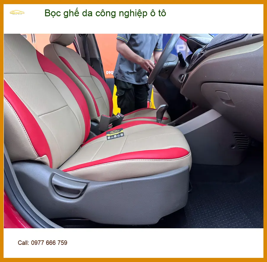 Cô Lan Anh bọc ghế da công nghiệp ô tô cho Kia K3 tại Quận 5 ảnh thực tế 2