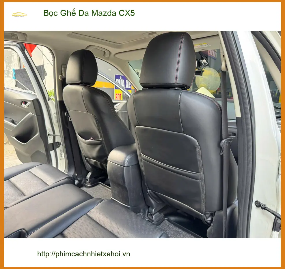 Chị Thùy Trang bọc ghế da Mazda CX5 Quận Thủ Đức để nội thất xe sạch sẽ và sang trọng hơn ảnh thực tế 2