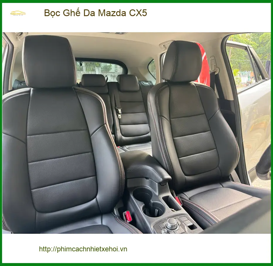 Chị Hà bọc ghế da Mazda CX5 tại Quận 12 để nội thất xe luôn sạch sẽ và sang trọng ảnh thực tế 2