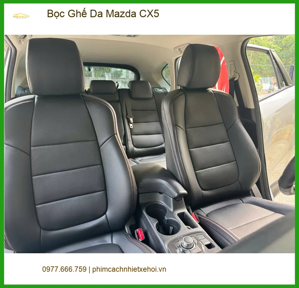 Chị Thùy Trang bọc ghế da Mazda CX5 Quận Thủ Đức để nội thất xe sạch sẽ và sang trọng hơn ảnh thực tế 3