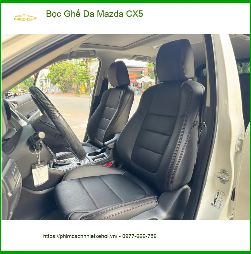 Chị Thảo bọc ghế da Mazda CX5 Quận 4 để nội thất xe sang trọng hơn