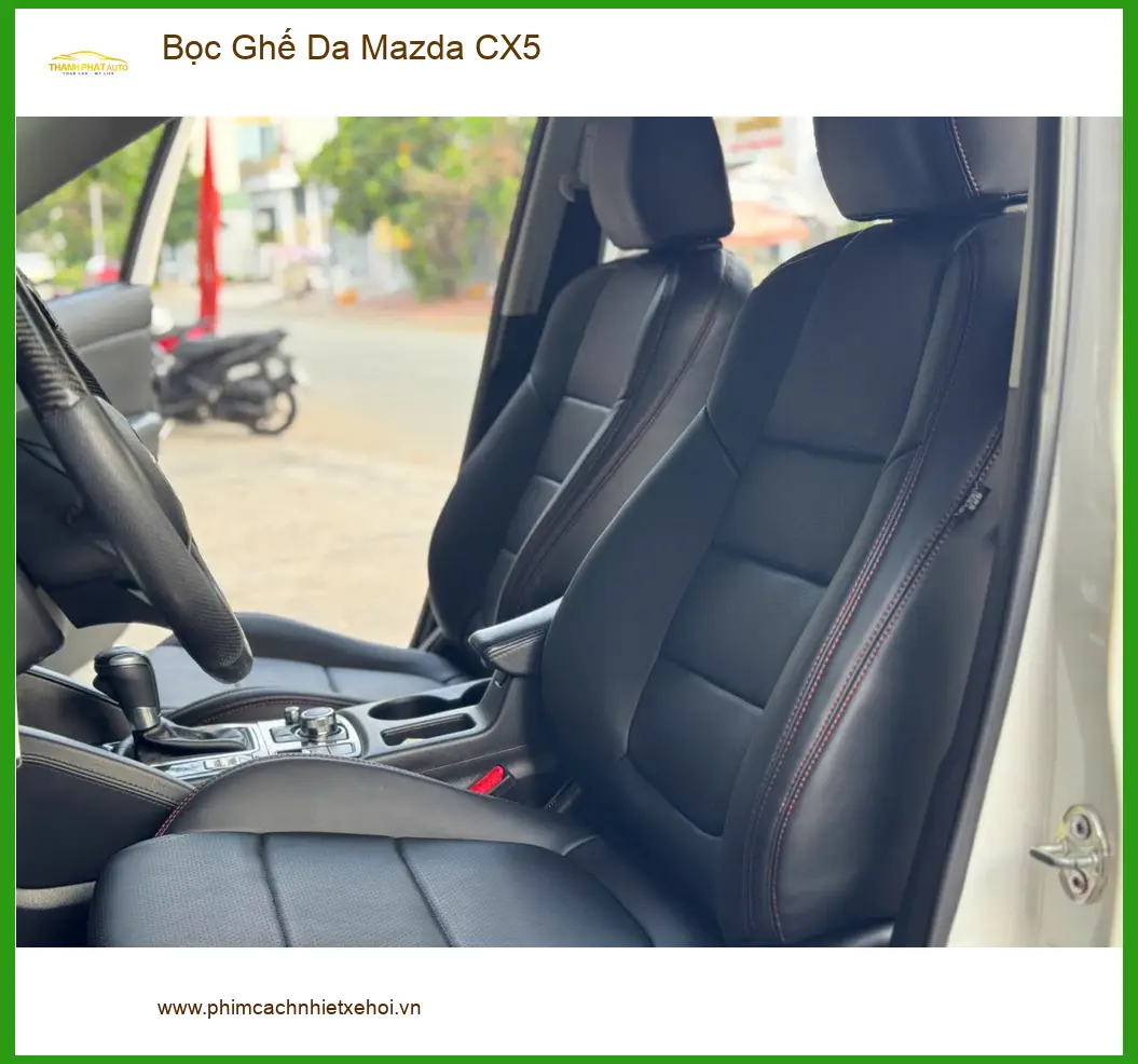Chị Thảo bọc ghế da Mazda CX5 Quận 4 để nội thất xe sang trọng hơn ảnh thực tế 2