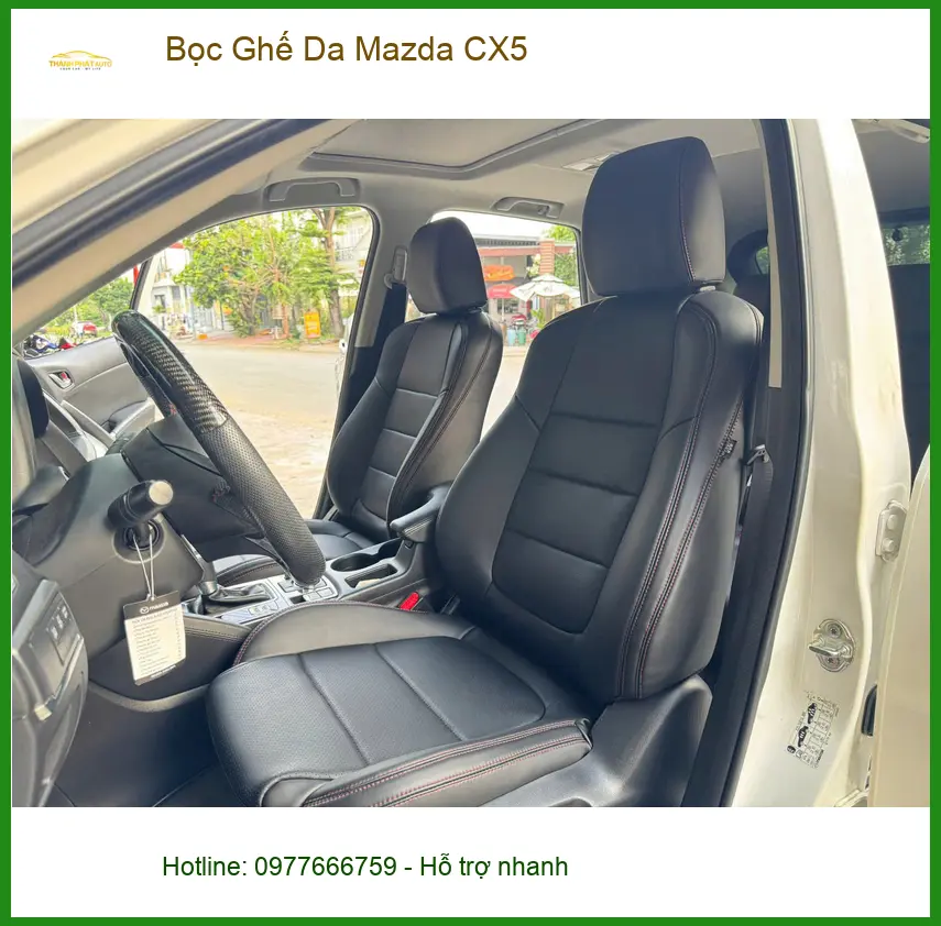 Anh Khang bọc ghế da Mazda CX5 tại Quận 9 vì ghế zin đã cũ và xuống cấp