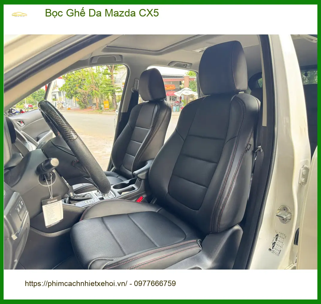 Cô Thảo bọc ghế da Mazda CX5 Quận Tân Bình để nội thất sang trọng hơn ảnh thực tế 2