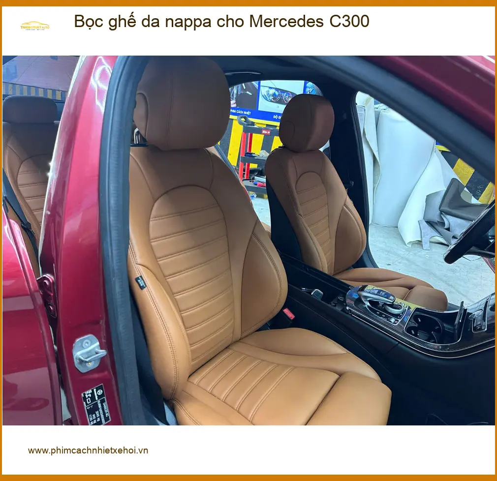 Chú Hùng bọc ghế da Nappa cho Mercedes C300 tại Quận 10, nâng cấp đẳng cấp ảnh thực tế 5