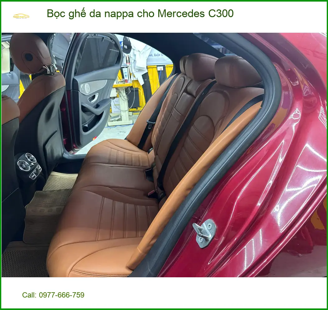 Anh Khải bọc ghế da Nappa cho Mercedes C300 tại Quận 2 để nâng tầm nội thất ảnh thực tế 2