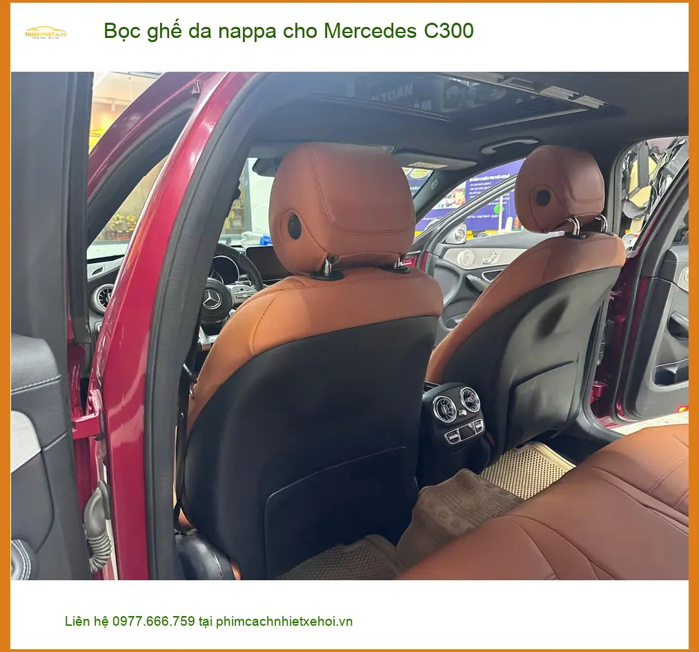 Chị Hằng bọc ghế da Nappa cho Mercedes C300 tại Thủ Đức