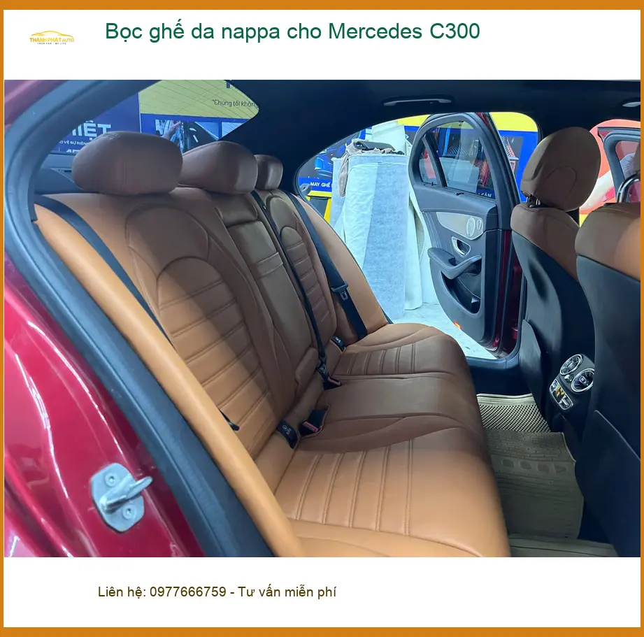 Anh Lộc bọc ghế da Nappa cho Mercedes C300 tại Quận Bình Tân ảnh thực tế 2