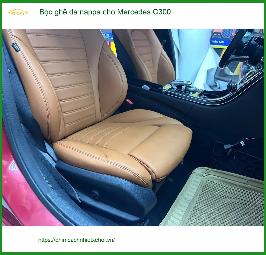 Anh Minh bọc ghế da Nappa Mercedes C300 tại Quận 9 vì ghế cũ xuống cấp ảnh thực tế 3