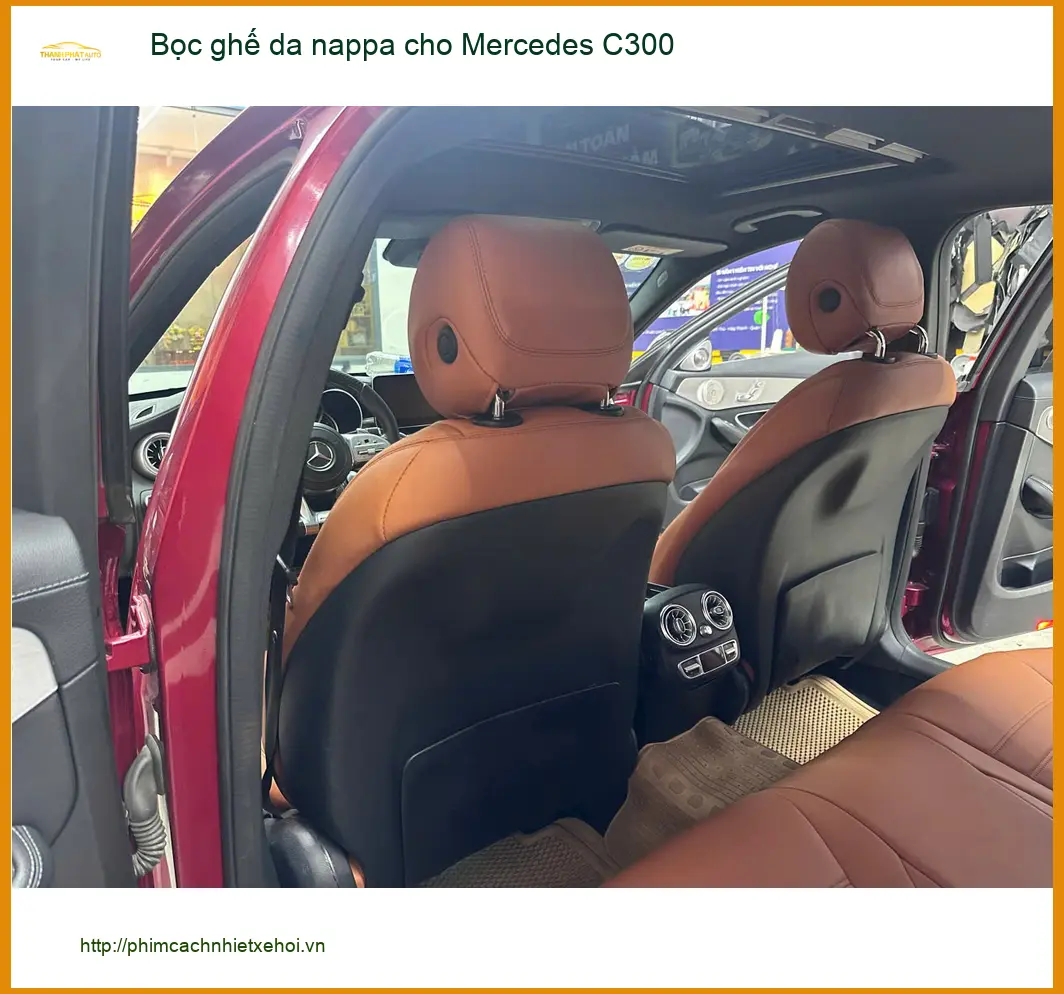 Anh Khang bọc ghế da Nappa cho Mercedes C300 tại Quận Tân Bình cho nội thất mới