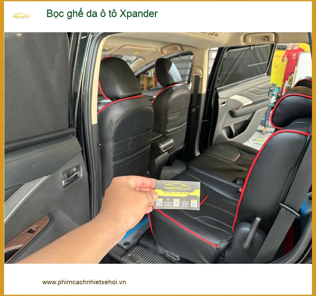Chị Trâm bọc ghế da ô tô Xpander tại Quận 2 cho xe mới mua ảnh thực tế 2