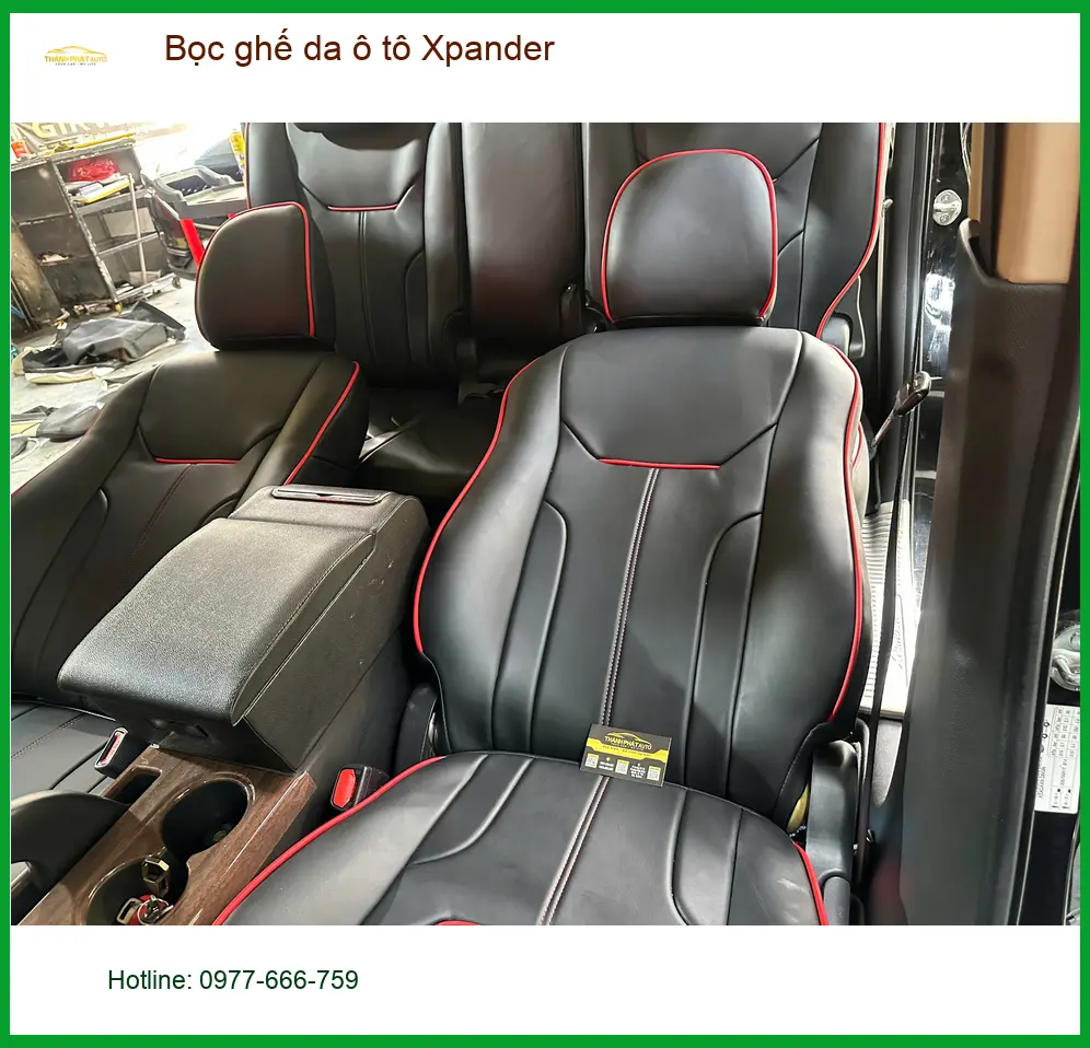 Chị Trâm bọc ghế da ô tô Xpander tại Quận 2 cho xe mới mua ảnh thực tế 3