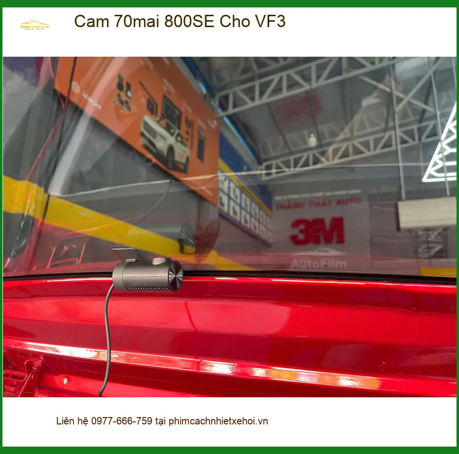 Chị Mai lắp Cam 70mai 800SE cho VinFast VF3 tại Bình Thạnh