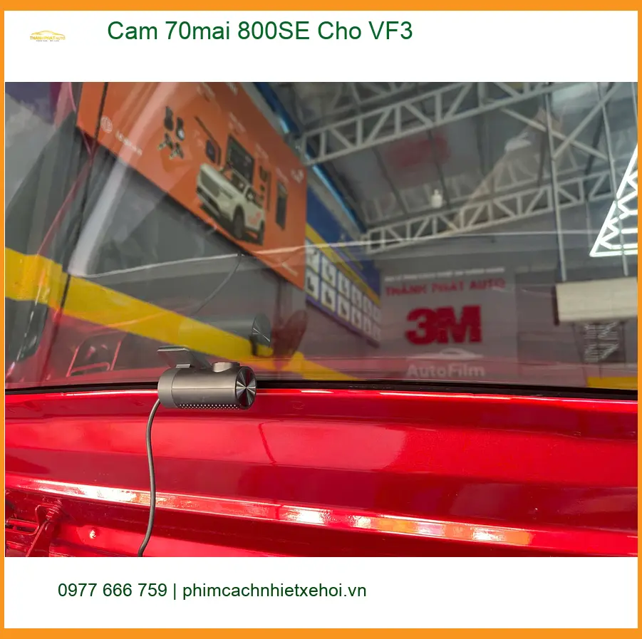 Anh Dũng lắp Cam 70mai 800SE cho VinFast VF3 tại Quận 6 sau khi bị va quẹt nhẹ ảnh thực tế 3