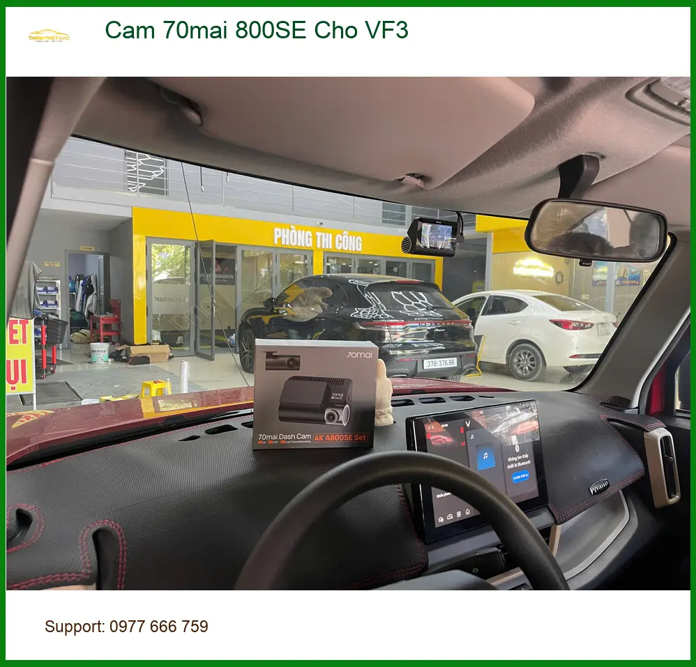 Chị Mai lắp Cam 70mai 800SE cho VinFast VF3 tại Bình Thạnh ảnh thực tế 4
