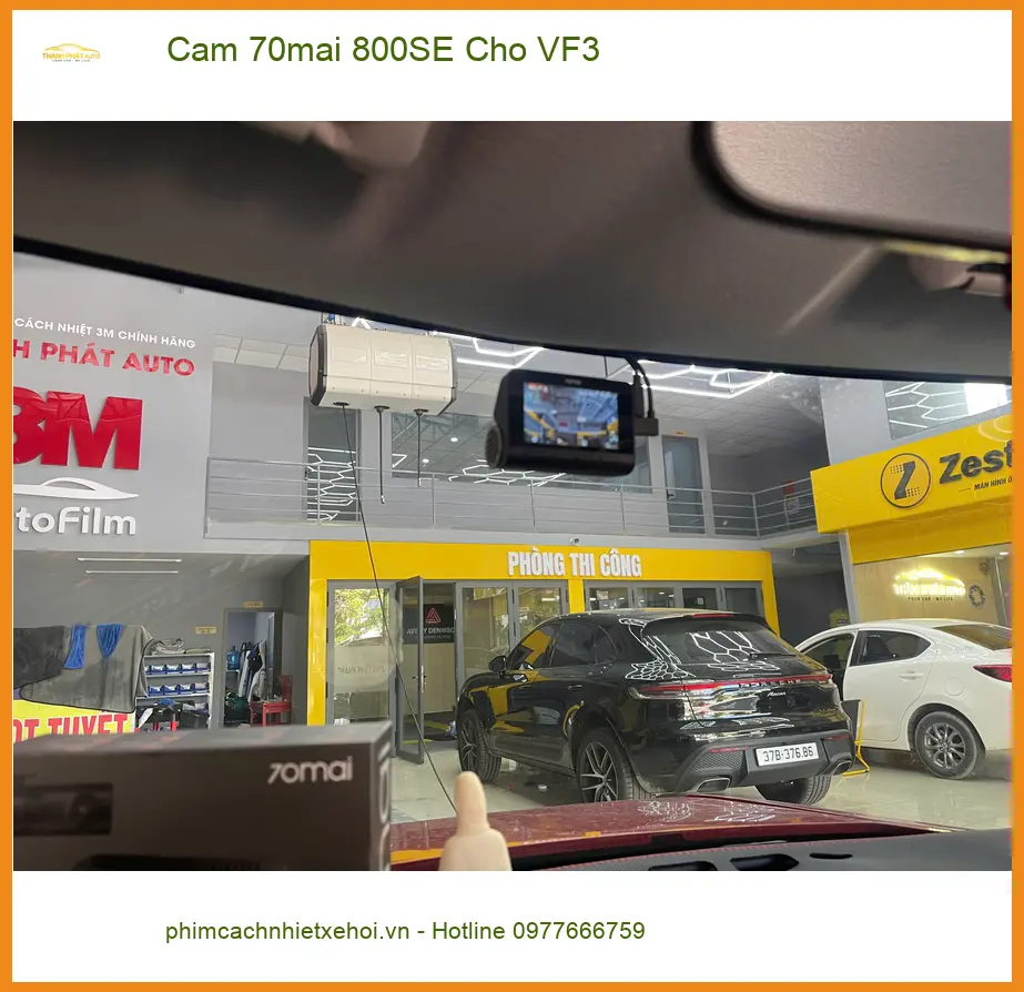 Anh Minh Khang lắp Cam 70mai 800SE cho VF3 tại Quận 7 an tâm di chuyển ảnh thực tế 2