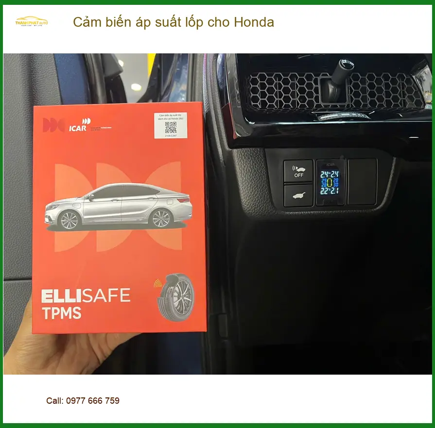 Anh Thanh lắp cảm biến áp suất lốp cho Honda City ở Thủ Đức ảnh thực tế 2