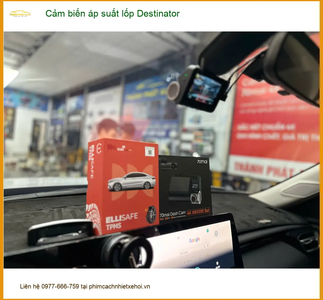 Chị Thư lắp cảm biến áp suất lốp Destinator cho Wigo tại Quận 8. ảnh thực tế 2