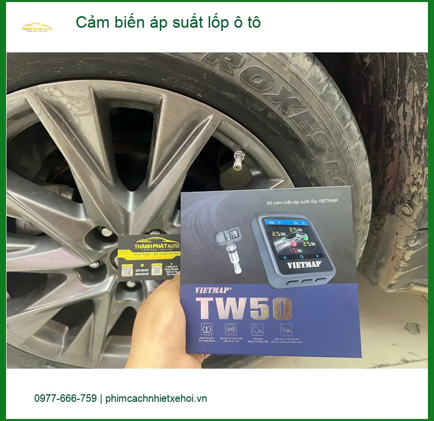 Chị Thanh lắp cảm biến áp suất lốp cho Accent ở Quận 4 để lái xe an toàn ảnh thực tế 2