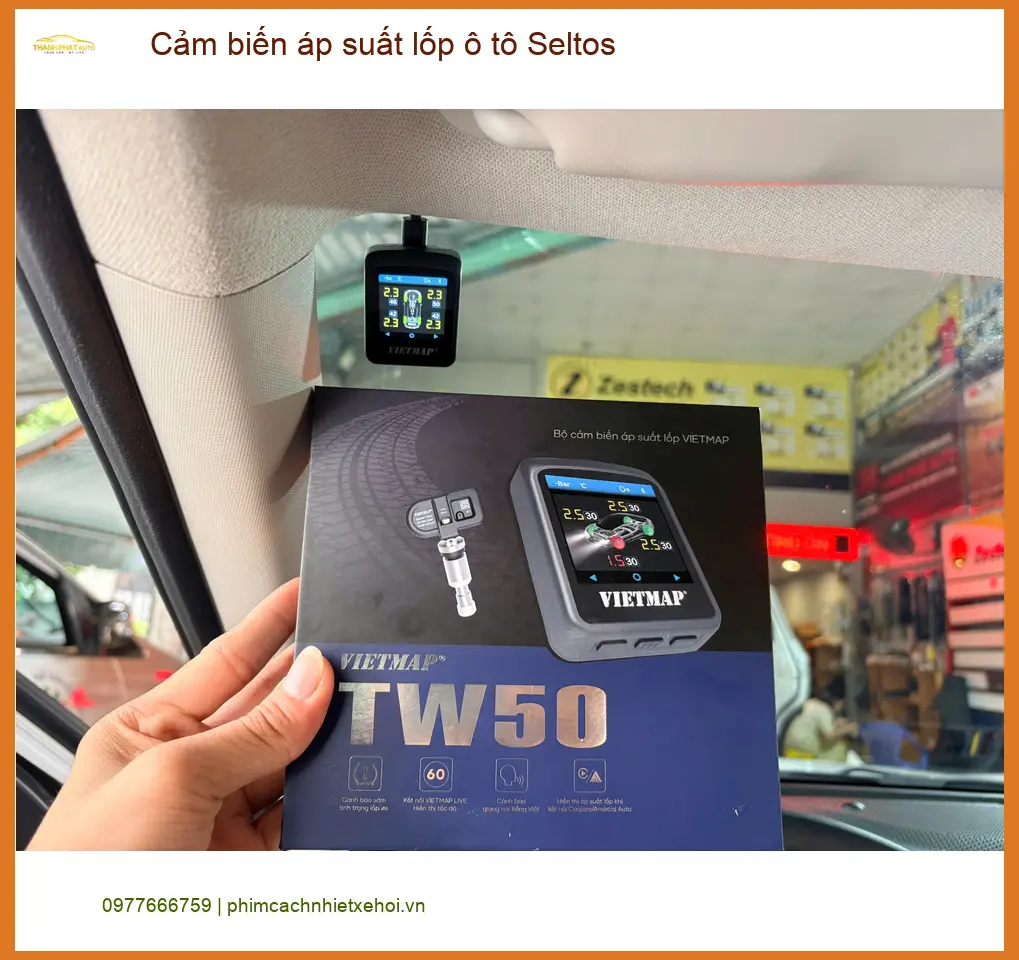 Anh Tấn Lắp Cảm Biến Áp Suất Lốp Kia Seltos Tại Bình Thạnh An Tâm Lái ảnh thực tế 2