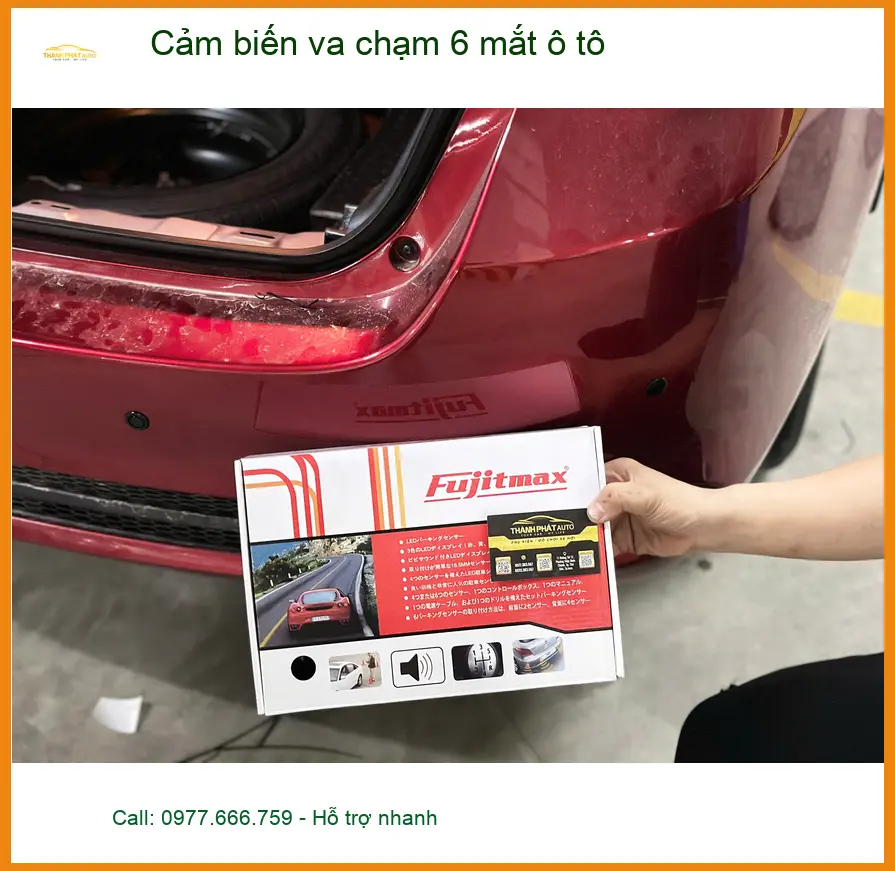 Chị Mai Anh lắp cảm biến va chạm 6 mắt ô tô Hyundai Creta Quận 1 tránh va quẹt ảnh thực tế 2