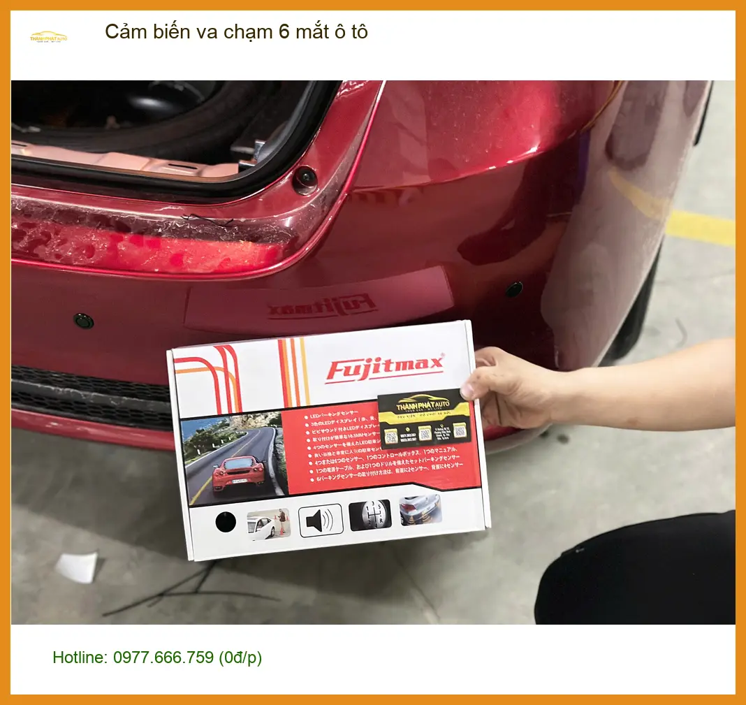 Chị Mai Anh lắp cảm biến va chạm 6 mắt ô tô Hyundai Creta Quận 1 tránh va quẹt ảnh thực tế 4
