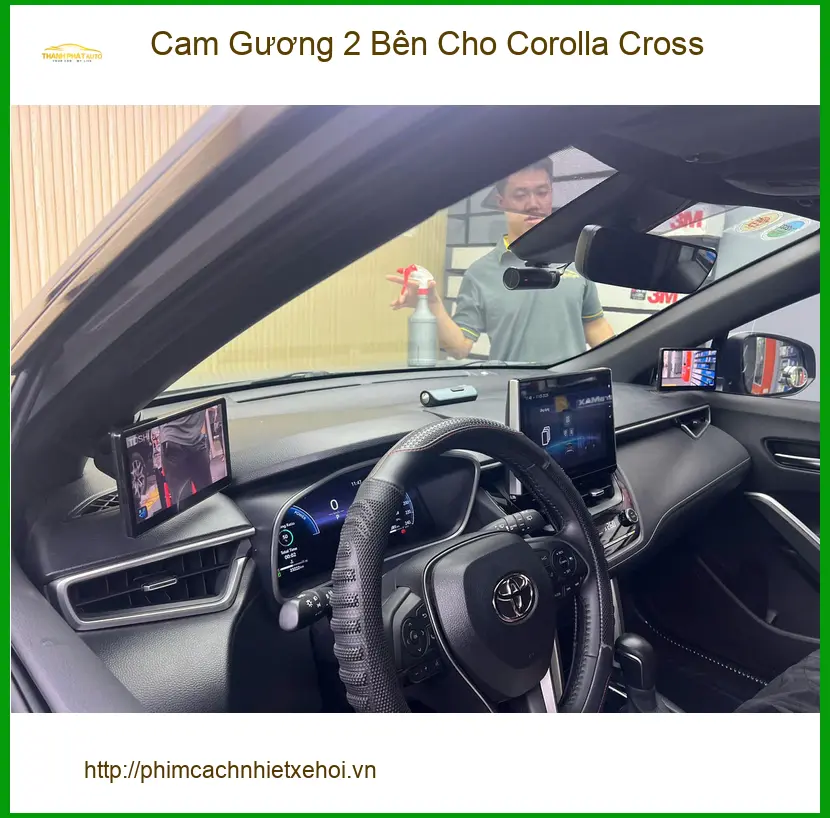 Anh Khang lắp Cam Gương 2 Bên cho Corolla Cross tại Quận 12 để an tâm hơn khi lùi xe ảnh thực tế 3